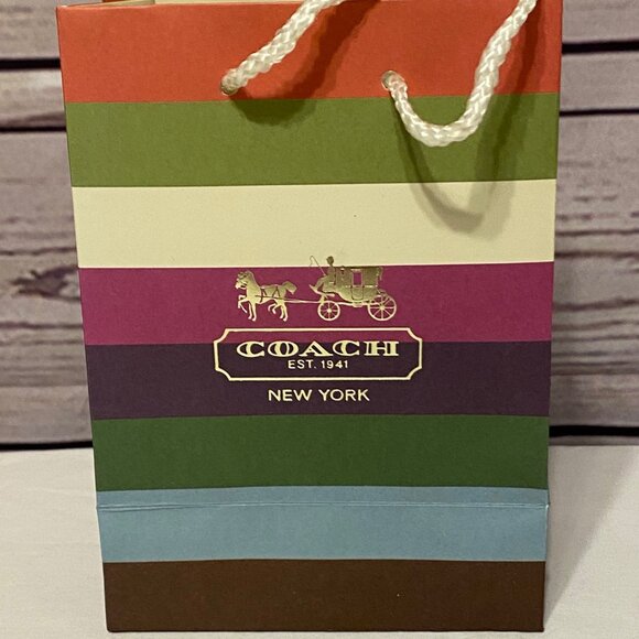 NEW Coach SIGNATURE "C" PAVE BAR Sparkle STUD EARRINGS Rose Gold-tone w/Gift Bag - Picture 9 of 13